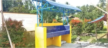  ??  ?? The constructi­on of the School Handwashin­g Station at Anislag Elementary School is now complete.