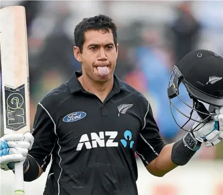  ?? PHOTO: PHOTOSPORT ?? Ross Taylor’s record one-day innings against England in Dunedin would have been worth the price of admission for some Sky customers.