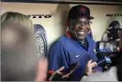  ?? DAVID J. PHILLIP — THE ASSOCIATED PRESS ?? Astros manager Dusty Baker Jr. smiles while talking with members of the media on Tuesday.