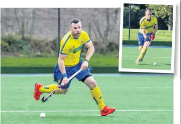  ??  ?? Sticking in Perthshire Hockey Club’s Neil Robertson (above) and Michael Robertson (inset) have earned selection to Scotland’s over-35 masters squad. Photos: Robbie Preece