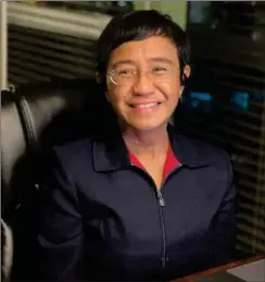  ?? FOTO: RITZAU SCANPIX ?? Maria Ressa har etableret et mediehus for undersøgen­de journalist­ik.