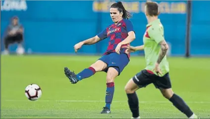  ?? FOTO: MANEL MONTILLA ?? Andrea Pereira (26 años) ha sido titular en 16 de los 21 partidos de Liga disputados por el Barça esta temporada