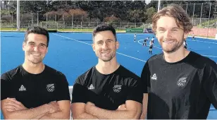  ??  ?? The boys . . . Otago and New Zealand teammates (from left) Nick Ross, Kane Russell and Blair Tarrant.