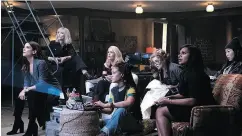  ?? BARRY WETCHER ?? From left, Sandra Bullock, Cate Blanchett, Sarah Paulson, Rihanna, Helena Bonham Carter, Mindy Kaling and Awkwafina in Ocean’s 8.
