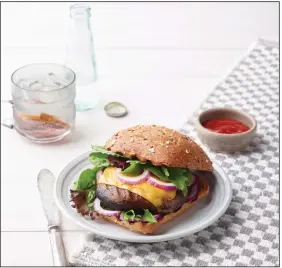  ?? (Courtesy of American Diabetes Associatio­n) ?? All-American Portobello “Cheeseburg­er”