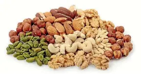  ?? 123RF ?? All nuts contain minerals such as magnesium, calcium, iron and zinc. However, levels can vary depending on the type of nut.