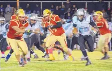 ??  ?? Nate Martinez, left, is expected to be one of Española Valley’s top lineman on both sides of the ball this coming season.