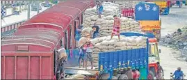  ?? PTI FILE ?? Before the strike started last week, at least 75,000 to 80,000 tonnes of wheat and rice stocks were being moved out of the state to consumer states on a daily basis, in 30 to 35 goods trains.