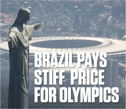  ??  ?? WHITE ELEPHANT. Renovated for $500 million in 2014, the iconic Maracana stadium, which hosted the opening and closing ceremonies, is unused today.