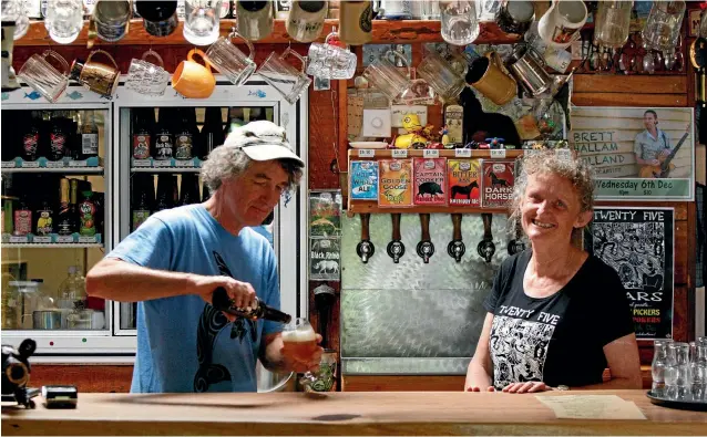  ??  ?? Andrew and Jane Dixon say they built The Mussel Inn 25 years ago for their friends.