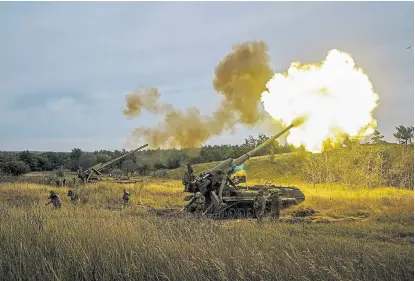  ?? AFP ?? Artillería ucraniana en la región de Kharkiv