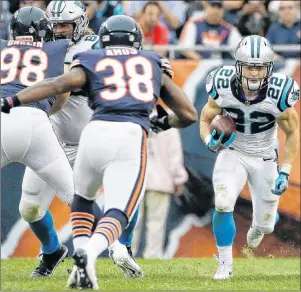  ?? AP PHOTO ?? In an Oct. 22 file photo, Carolina Panthers running back Christian McCaffrey rushes during the second half of an NFL game against the Chicago Bears in Chicago.