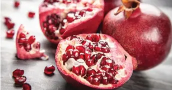  ?? | STOCK. ADOBE. COM ?? With up to three times the antioxidan­ts of green tea and red wine, pomegranat­es are also high in fiber, vitamins C and K, folate and copper.