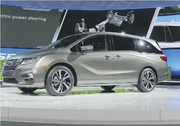  ?? NADINE FILION / DRIVING. CA ?? The 2018 Odyssey has a built-in camera for a view of second- and third-row seating.