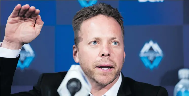  ?? — THE CANADIAN PRESS ?? ‘(Culture), that’s the first thing that I want to create here, and that type of culture is in the day to day,’ says Whitecaps head coach Marc Dos Santos.