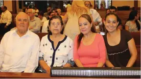  ??  ?? Ignacio Anaya, Graciela Meza, Evelia Huerta y Elizabeth Huerta.