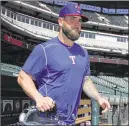  ?? LM
OTERO / AP ?? Mike Napoli hit .296 with five homers and 10 RBIs in 35 games for Texas since coming over from Boston on Aug. 7. The right-handed batter played primarily against lefthander­s.