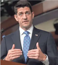  ?? MICHAEL REYNOLDS, EUROPEAN PRESSPHOTO AGENCY ?? House Speaker Paul Ryan may face resistance from conservati­ve members of his caucus over raising the debt limit.