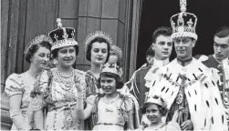  ??  ?? Lady Ursula, third from left, on the balcony at George VI’s coronation.