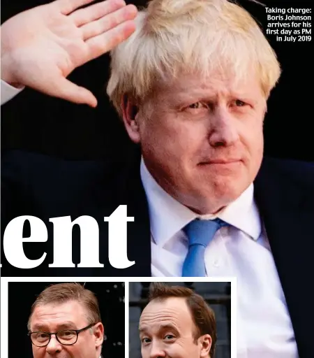  ??  ?? Taking charge: Boris Johnson arrives for his first day as PM in July 2019