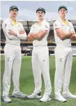  ??  ?? Mitchell Starc, Pat Cummins and Josh Hazlewood.