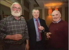  ??  ?? Mixie Twomey, Foulksmill­s; Des Maloney, New Ross and Fred Casey, Clongeen.