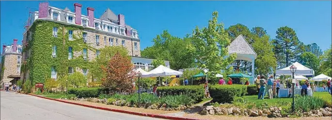  ?? (NWA Democrat-Gazette File Photo) ?? The 15th edition of Books in Bloom should be taking place in May in Eureka Springs. “We didn’t have a pandemic plan, like so many other event planners, which is understand­able,” says founder Jean Elderwind, explaining this year’s cancellati­on and adding she hopes the event will return in 2021.