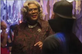  ?? DANIEL MCFADDEN — LIONSGATE VIA AP ?? In this image released by Lionsgate, Tyler Perry portrays Madea in a scene from, “Tyler Perry’s Boo! A Madea Halloween.”