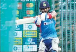  ?? Associated Press ?? Indian cricketer Virat Kohli bats during a training session ahead of their second Twenty20 match against South Africa.