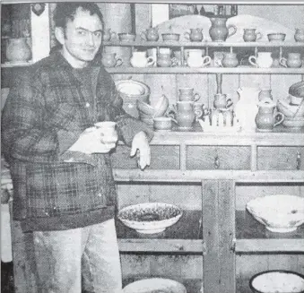  ?? ?? In 1997: Simon Rochford at the opening of Campbeltow­n Pottery, which is now in premises on Bolgam Street.