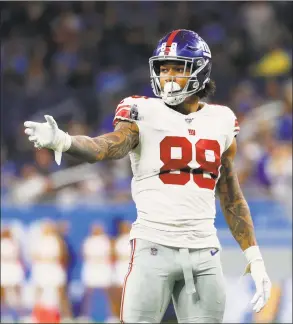  ?? Paul Sancya / Associated Press ?? New York Giants tight end Evan Engram plays against the Detroit Lions in October.