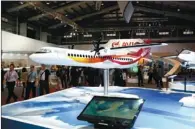  ?? YANG JIA / FOR CHINA DAILY ?? A model of the next-generation turboprop MA-700 regional airliner is on display at an air show in 2010. Aviation Industry Corp of China, a major Chinese aircraft manufactur­er, said on Thursday it will complete the design of the 78-seat airliner next...