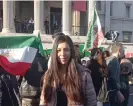  ?? ?? Shohreh Bayat at a protest in London on 1 October