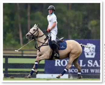  ??  ?? GOOD SPORT Prince Harry swings for a good cause at the upcoming Singapore edition of the Sentebale Royal Salute Polo Cup, which raises funds to support the growing efforts of the charity co-founded by the British royal