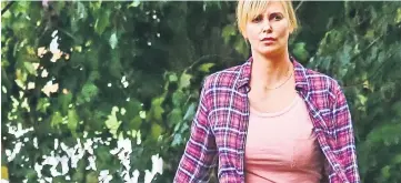  ??  ?? Theron is among the frontrunne­rs for the Best Actress award for next year’s Oscars.