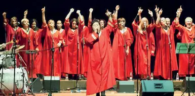  ??  ?? Voce e cuore
I Tribù, gruppo gospel veronese, tra i primi a esibirsi al Camploy nell’ambito della rassegna «La città del Jazz», il 18 gennaio