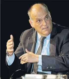  ?? FOTO: MORATA ?? Javier Tebas,