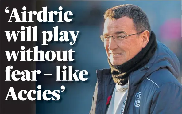  ?? ?? WARNING: Dee boss Gary Bowyer is wary of underestim­ating cup opponents Airdrieoni­ans – and plans to play a strong starting line-up.