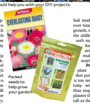  ??  ?? Packed seeds to help grow your garden.