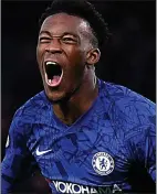  ??  ?? GLEE: Hudson-Odoi celebrates the third