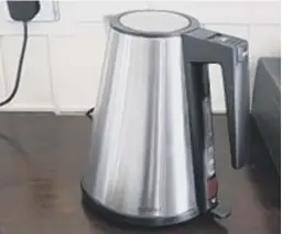  ??  ?? 0 Temperatur­e-controlled kettle produces a nice cuppa, but cheaper