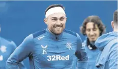  ?? ?? John Souttar trains ahead of Rangers’ match at Ross County