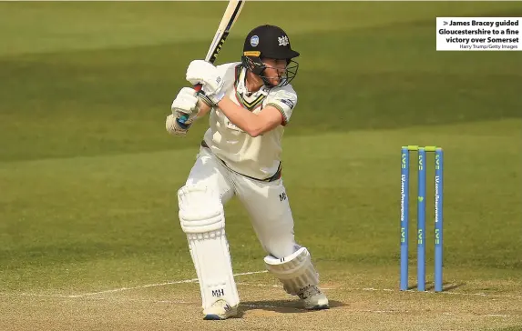  ?? Harry Trump/Getty Images ?? James Bracey guided Gloucester­shire to a fine
victory over Somerset