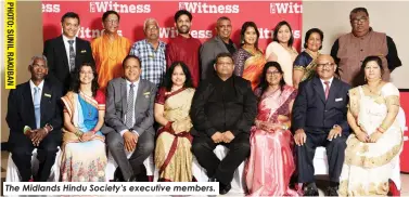  ?? ?? The Midlands Hindu Society’s executive members.