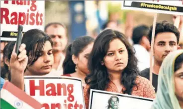  ?? SANCHIT KHANNA/HT FILE PHOTO ?? Protesters in New Delhi demanding death penalty for rapists.