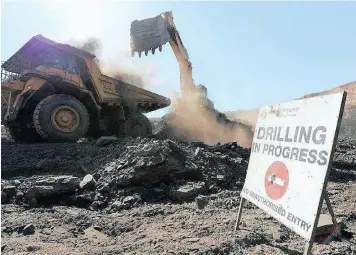  ?? PHOTO: SUPPLIED ?? Overburden removal at Wescoal’s Elandsprui­t Colliery. The coal producer has entered into a subscripti­on agreement that will raise its empowermen­t shareholdi­ng to 59 percent, qualifying it to keep on supplying Eskom with coal in the future.