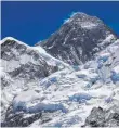  ?? FOTO: PERRETEN/IMAGO IMAGES ?? Der Gipfel des Mount Everest samt Gletscher.