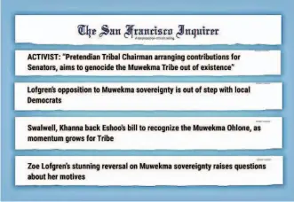  ?? Chronicle composite of sfinquirer.com ?? The San Francisco Inquirer website is run by New York consultant Matthew Ricchiazzi.