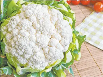  ?? Dreamstime ?? Nutrition superstar cauliflowe­r is high in vitamins C and K and is also a good source of folate, which supports cell growth and is essential during pregnancy.