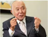  ?? ?? Kashiwagi Takao, emeritus professor at the Tokyo Institute of Technology and chairperso­n of the Council for a Strategy for Hydrogen and Fuel Cells, noted, “Because of its powerful chemical industry, Japan could become an energy exporter by producing carbon-free synthetic fuel.”